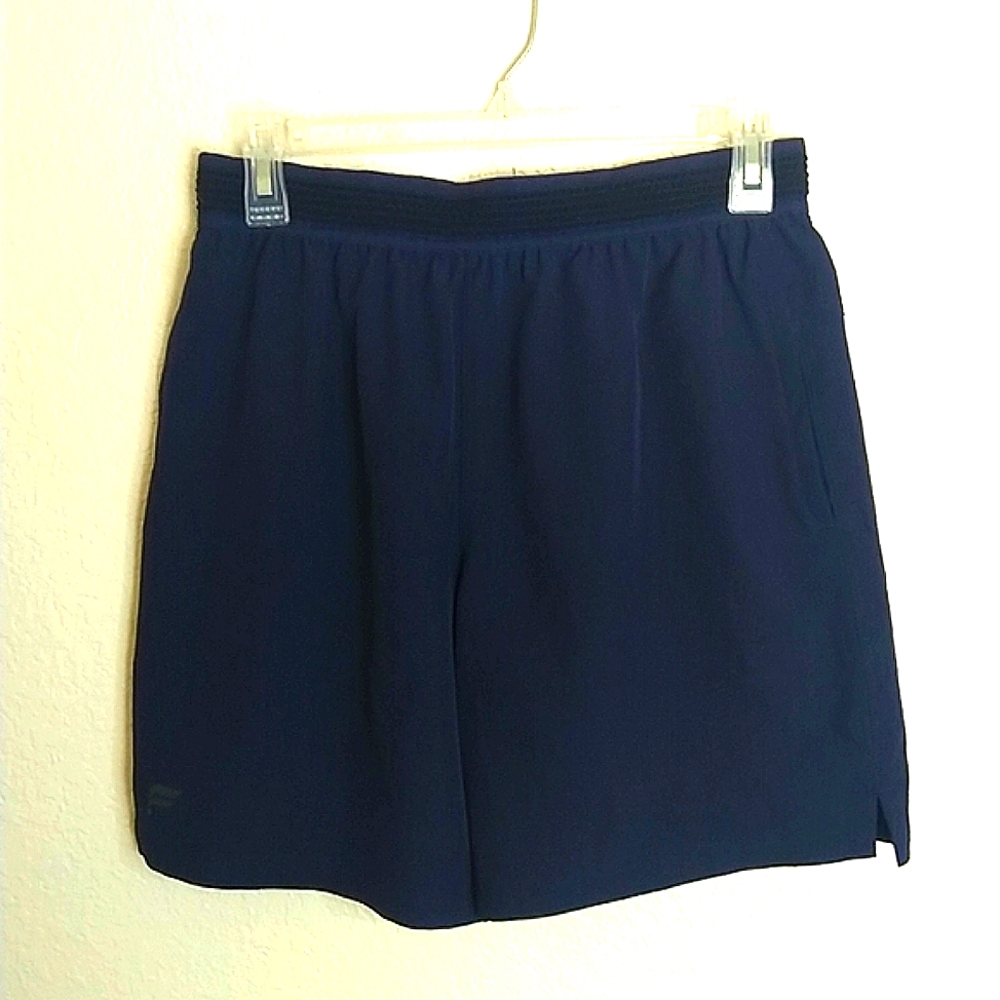 Fabletics men's fundamental navy athletic shorts pockets sz S - Picture 2 of 8